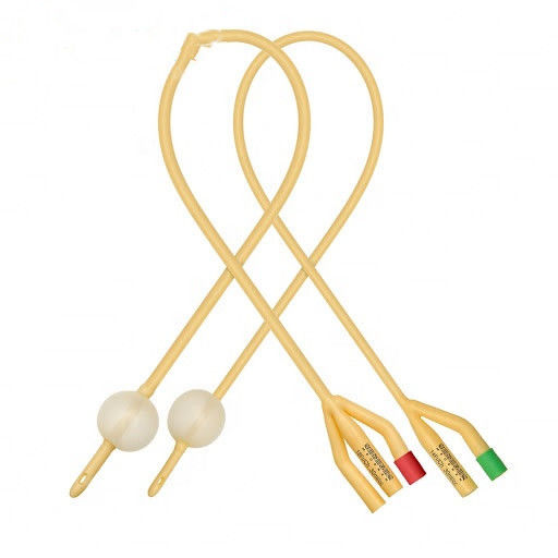 Latex Intermittent Female Catheter , 3 Way Intermittent Urinary Catheter