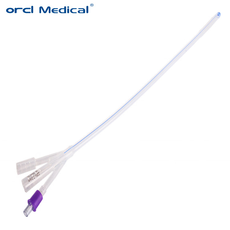 Medical Silicone Urethral Catheter 3 Way 16Fr 18Fr 20Fr 22Fr 24Fr