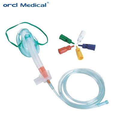 PVC Adjustable Venturi Non Rebreather Oxygen Mask / Multi Vent Mask With Oxygen Tube