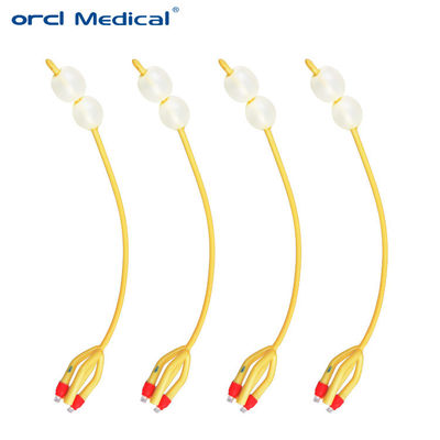 4 Way Latex Foley Catheter Silicone Coated Double Balloon Latex Urinary Catheters