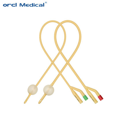 Latex Intermittent Female Catheter , 3 Way Intermittent Urinary Catheter