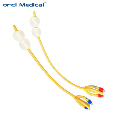 4 Way Double Balloon Foley Catheter Disposable Silicone Coated 40cm Length
