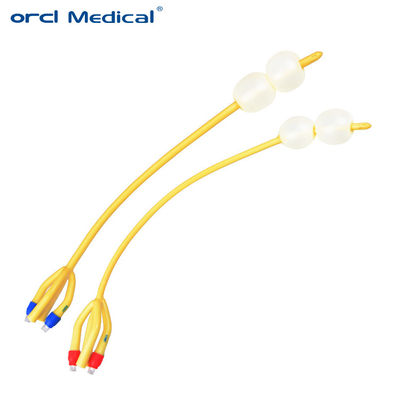 Silicone Coated Latex Foley Catheter 4 Way Double Balloon For Urology Surgery