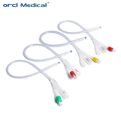 Medical Silicone Coated Foley Catheter Adult Urethral Catheter Tube in 1-Way 2-Way 3-Way Options