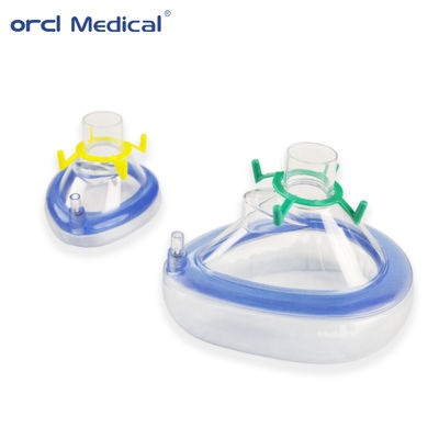 China Professional Factory Produce Medical grade PVC Anaesthesia Mask With Standard Port Air Cushion Mask 