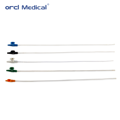 Flexible Low-Friction Medical-Grade Fr6-22 Sizes PVC Suction Catheter with Graduation Marks